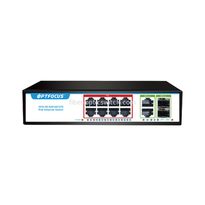 8 Port Gigabit POE Switch 8x10/100/1000mbps POE Port UPlink 2x1000m RJ45 Port 2x1000m SFP