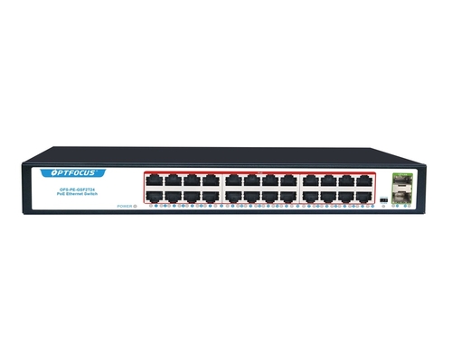 370W PoE de Schakelaar Interne Macht rj-45 1000 Mbps van Ethernet van het Machtsnetwerk
